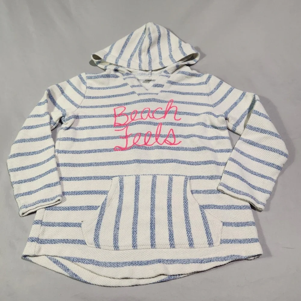 Old Navy Beach Feels Embroidered Pullover Swim Cover Up Sweater Kids 10/12